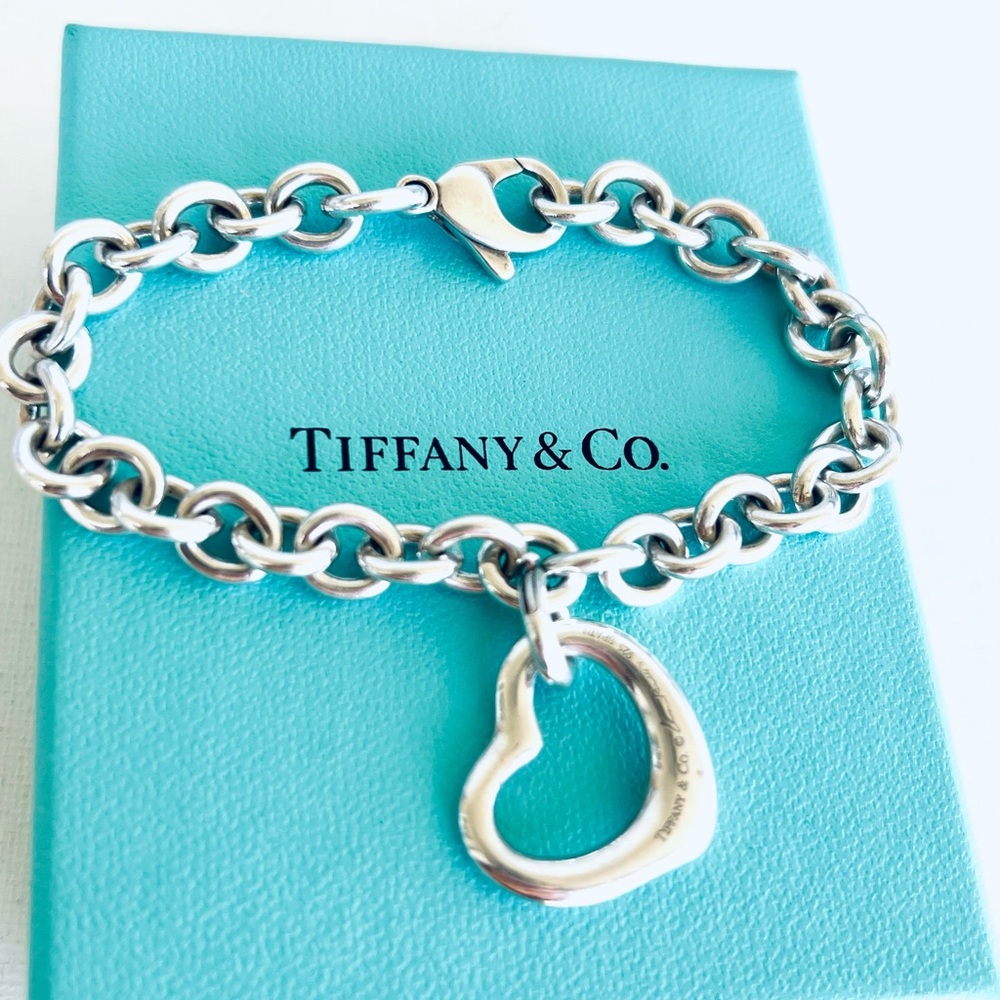 Tiffany & Co. Silver Open Heart Bracelet